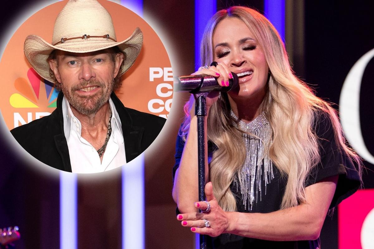 Carrie Underwood performs “Should’ve Been A Cowboy” paying tribute to Toby Keith